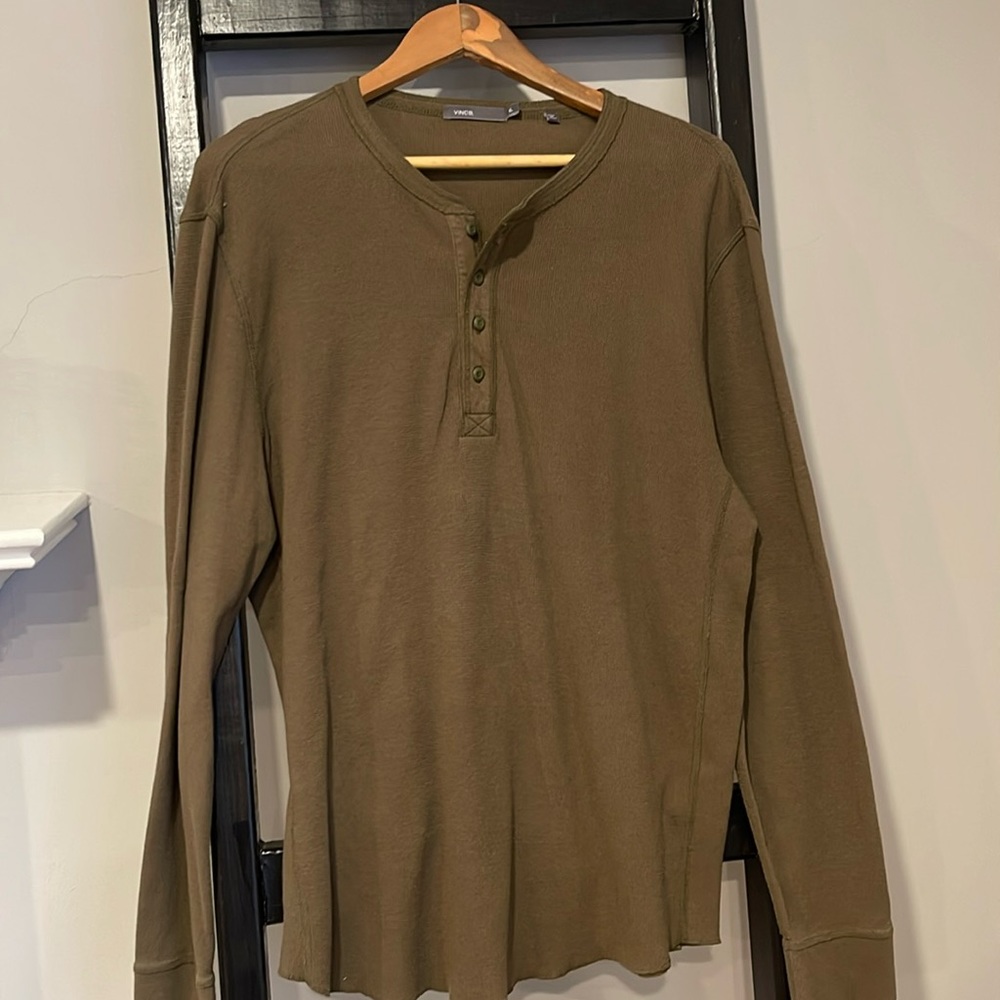Vince men’s waffle long sleeve t-shirt size XL